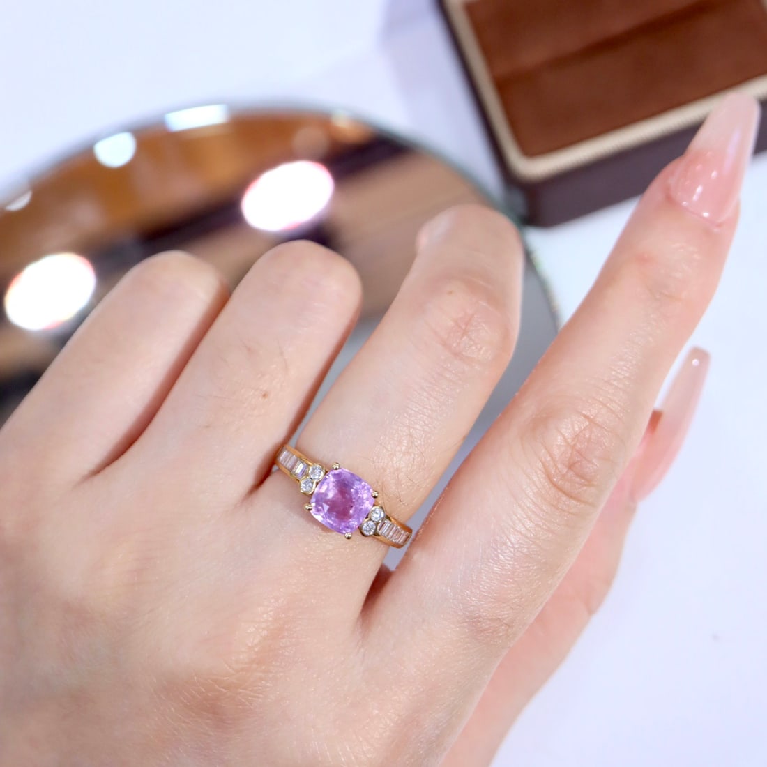 14k Gold 2.33 Ctw Natural Sapphire & Diamond Ring - 4