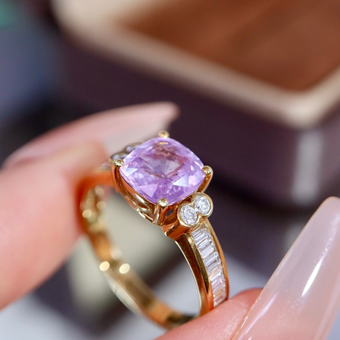 14k Gold 2.33 Ctw Natural Sapphire & Diamond Ring - 7