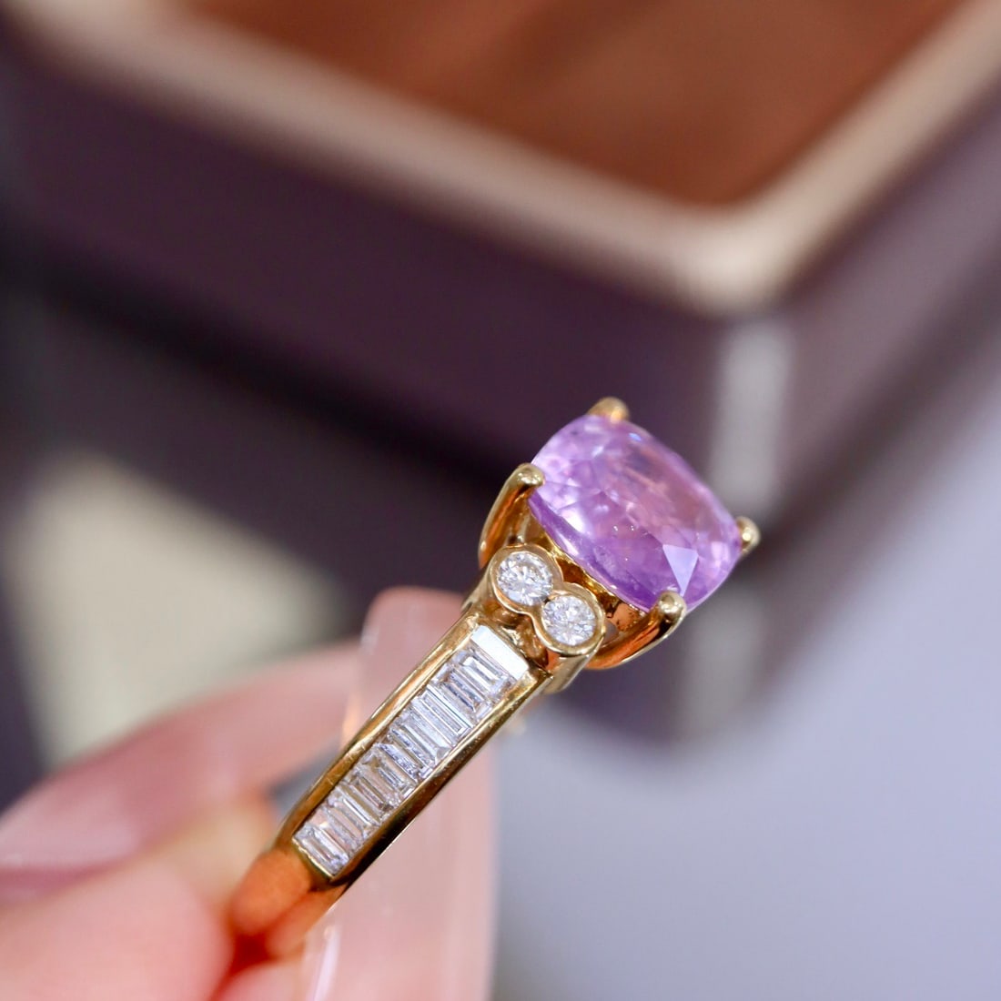 14k Gold 2.33 Ctw Natural Sapphire & Diamond Ring - 8