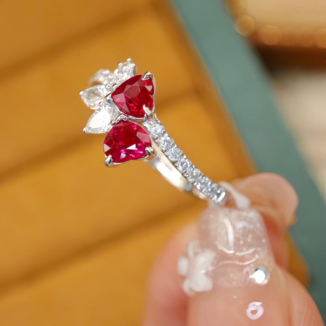 14k Gold 1.18 Ctw Vivid Red Natural Ruby & Diamond Ring - 2