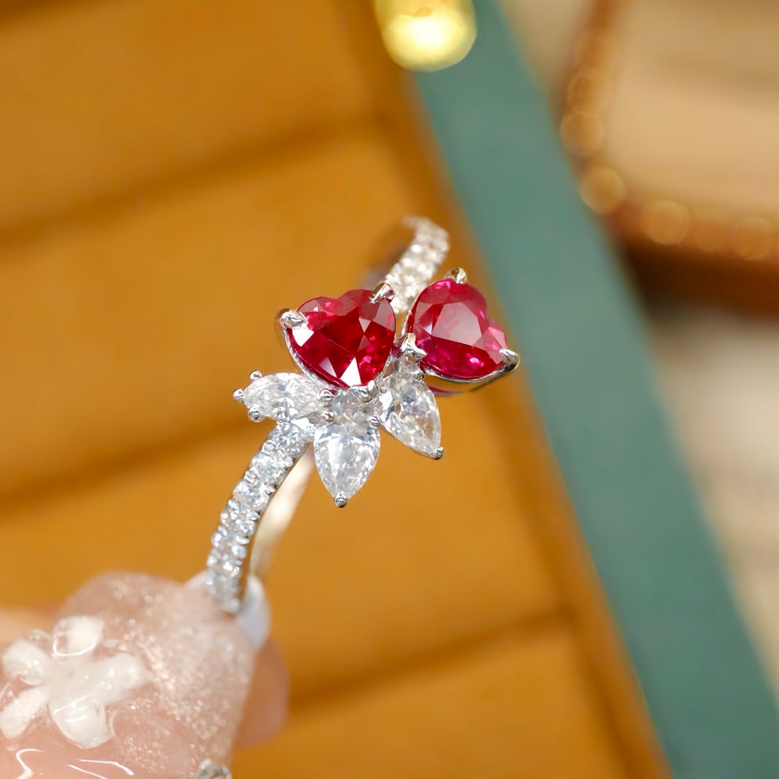 14k Gold 1.18 Ctw Vivid Red Natural Ruby & Diamond Ring - 3