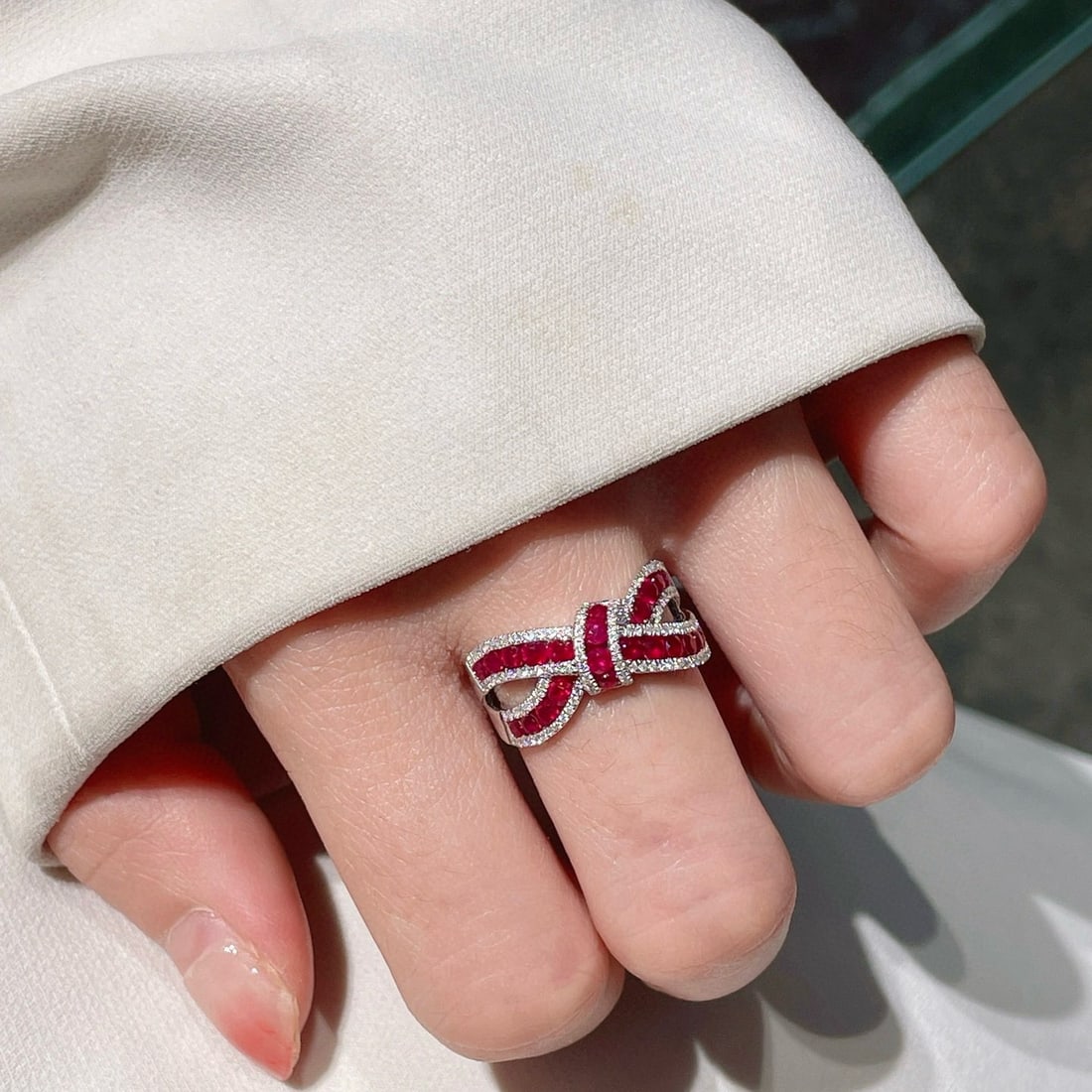 14k Gold 1.25 Ct Natural Ruby & Diamond Ring - 6