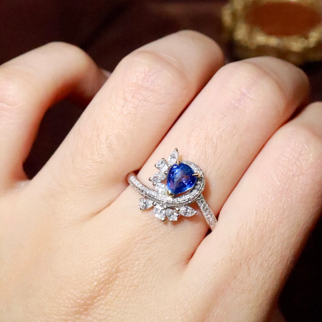 14k Gold 1.29 Ctw Natural Sapphire & Diamond Ring - 6