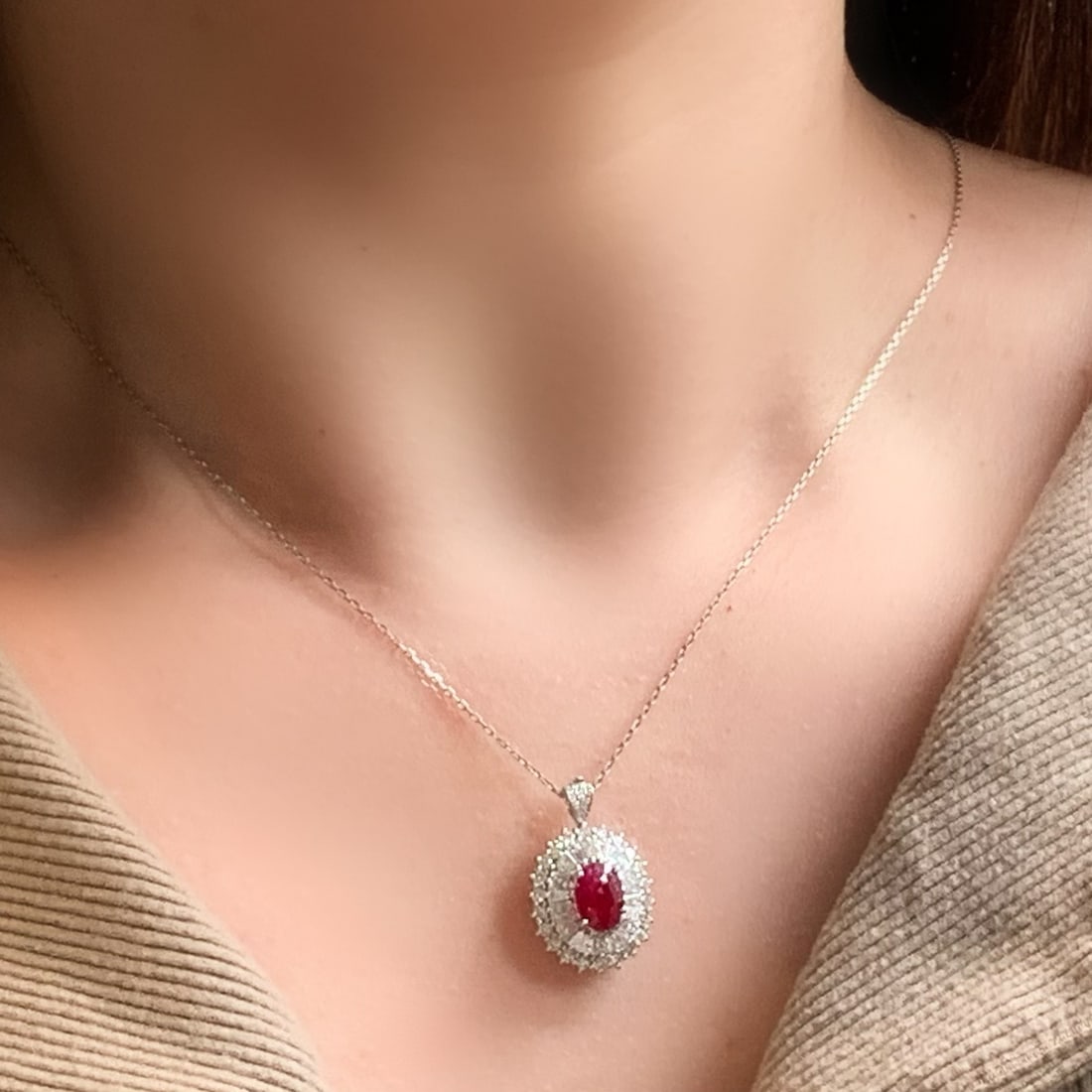 14k Gold 2.49 Ctw Natural Ruby & Diamond Ring/pendant( Without Chain ) - 5