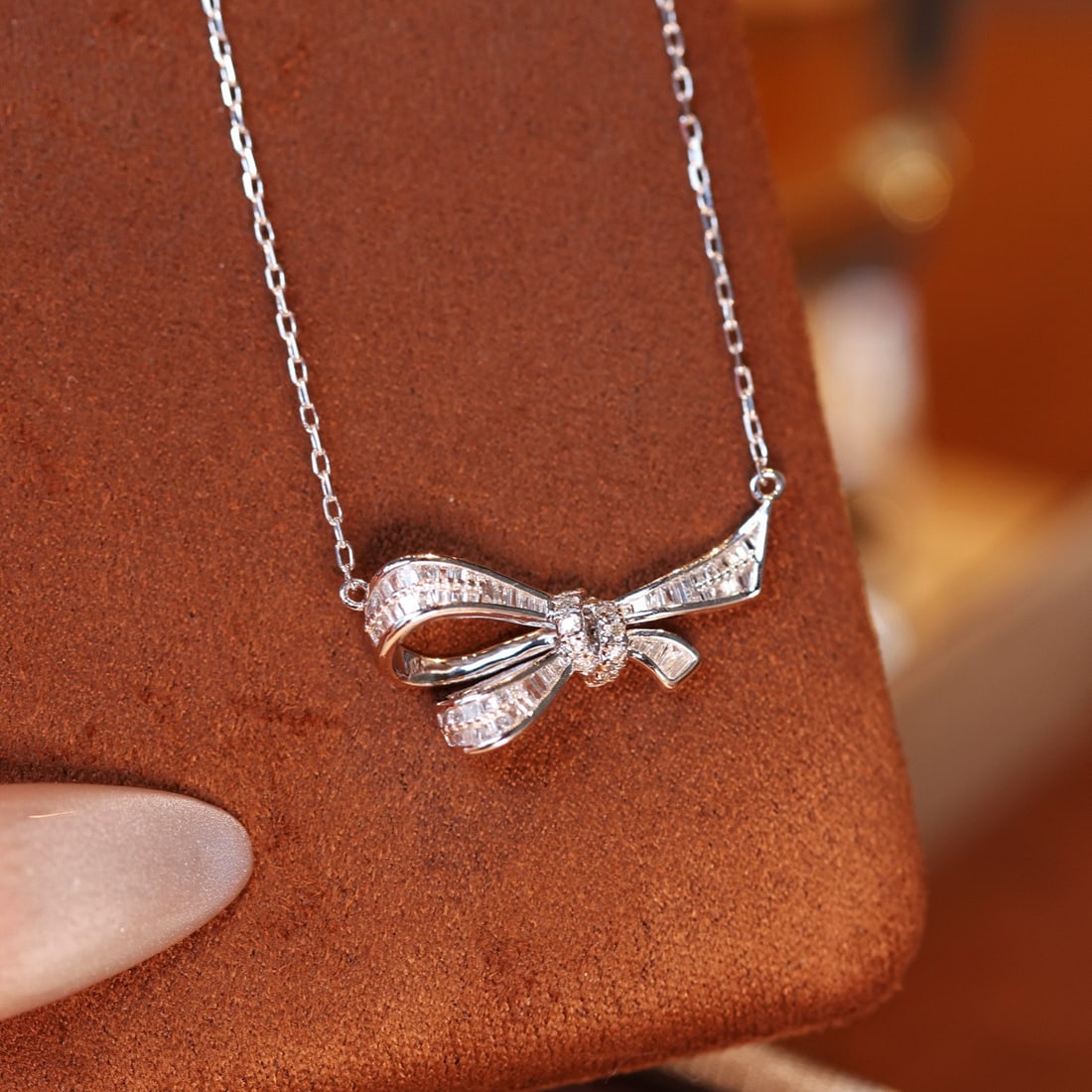 14k Gold 0.26 Ct Natural H Diamond Necklace - 2