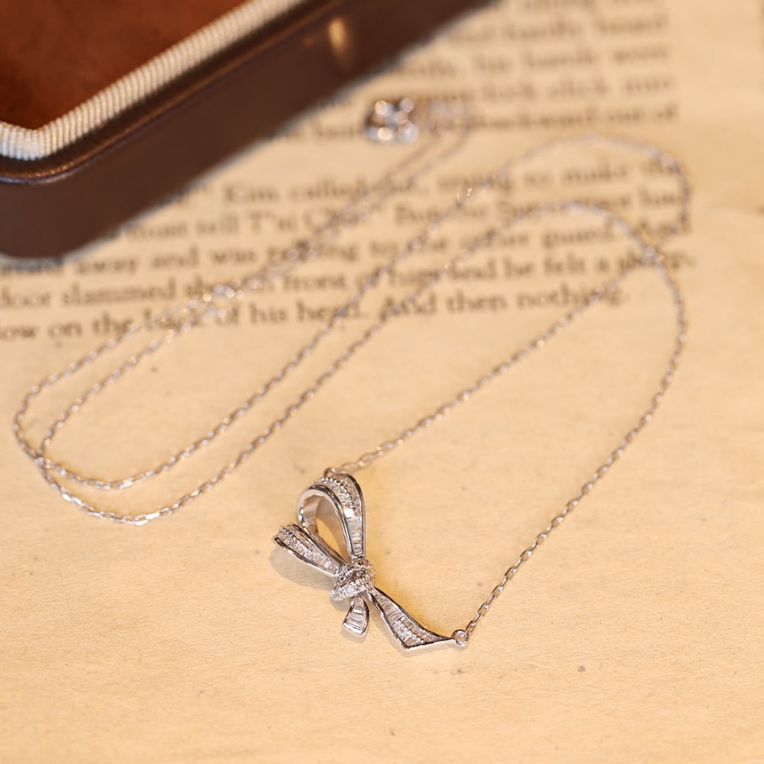 14k Gold 0.26 Ct Natural H Diamond Necklace - 3