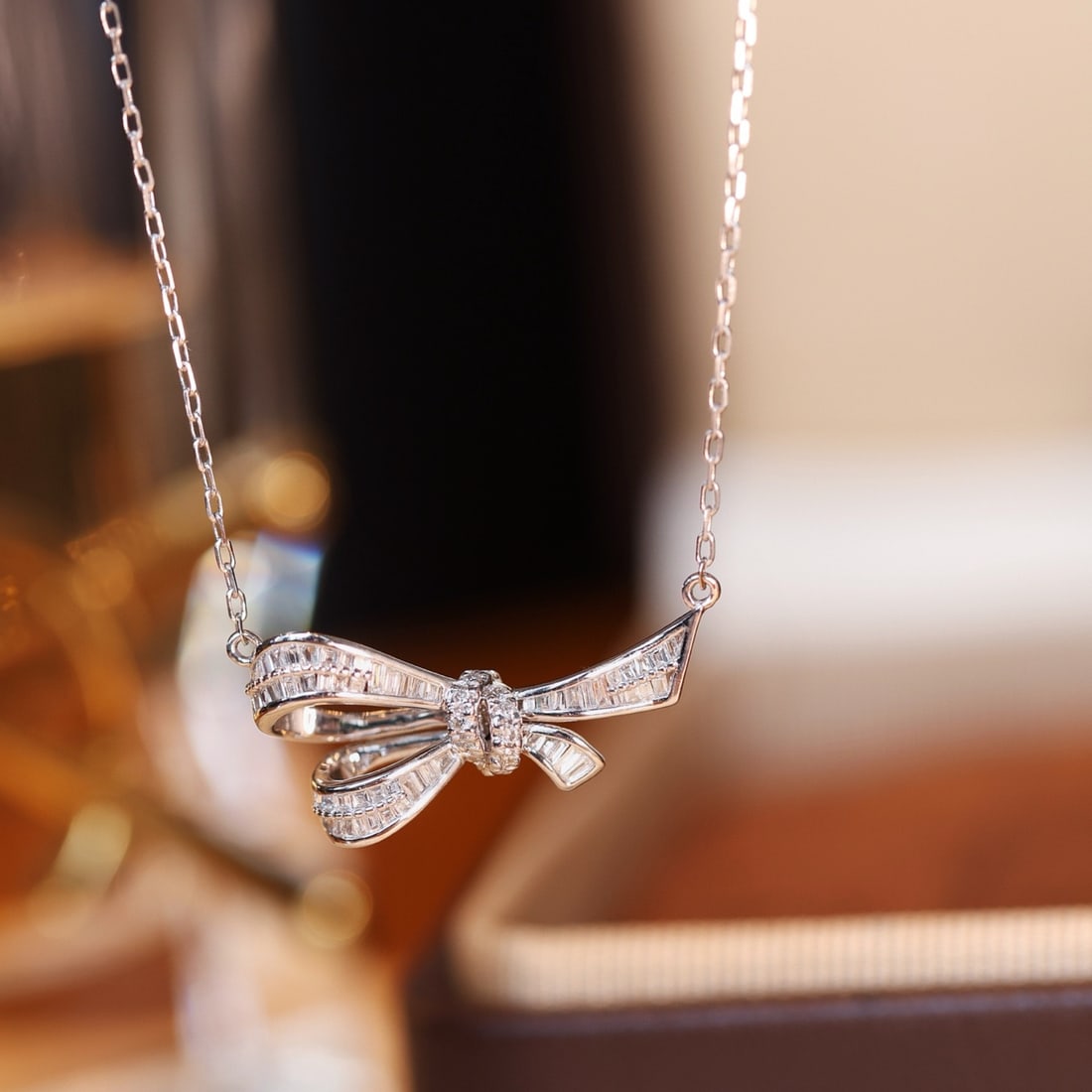 14k Gold 0.26 Ct Natural H Diamond Necklace - 6