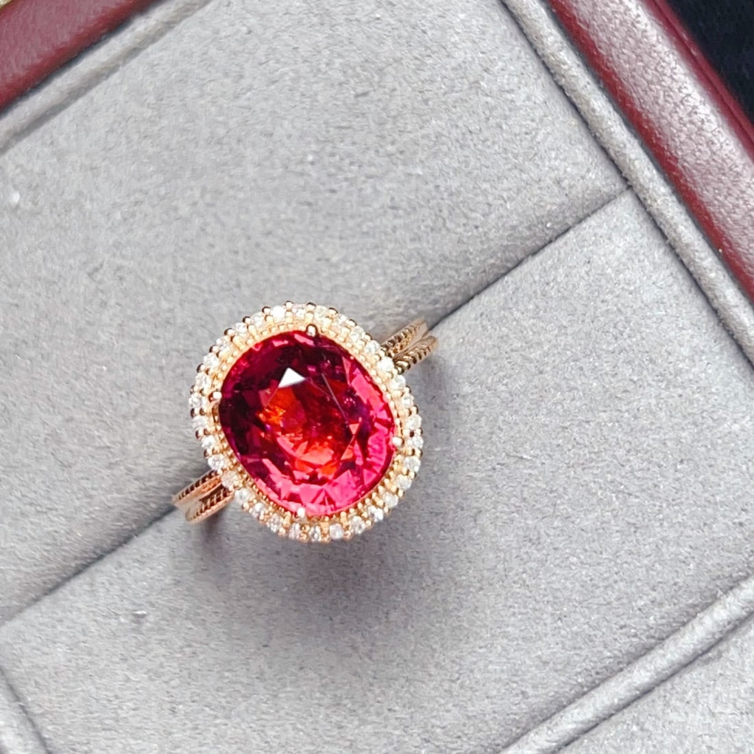 14k Gold 4.25 Ct Natural Tourmaline & Diamond Ring - 3