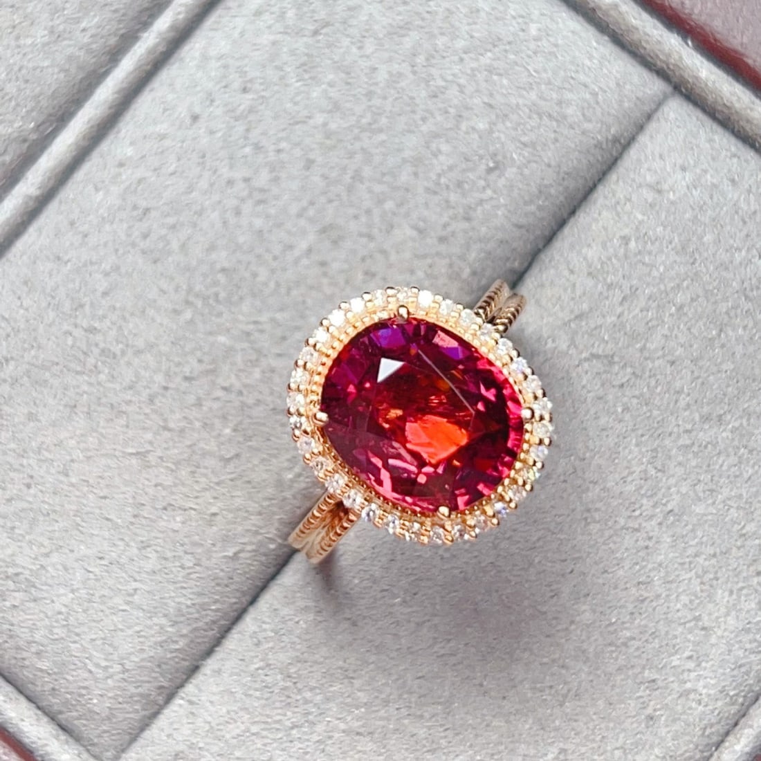 14k Gold 4.25 Ct Natural Tourmaline & Diamond Ring - 6