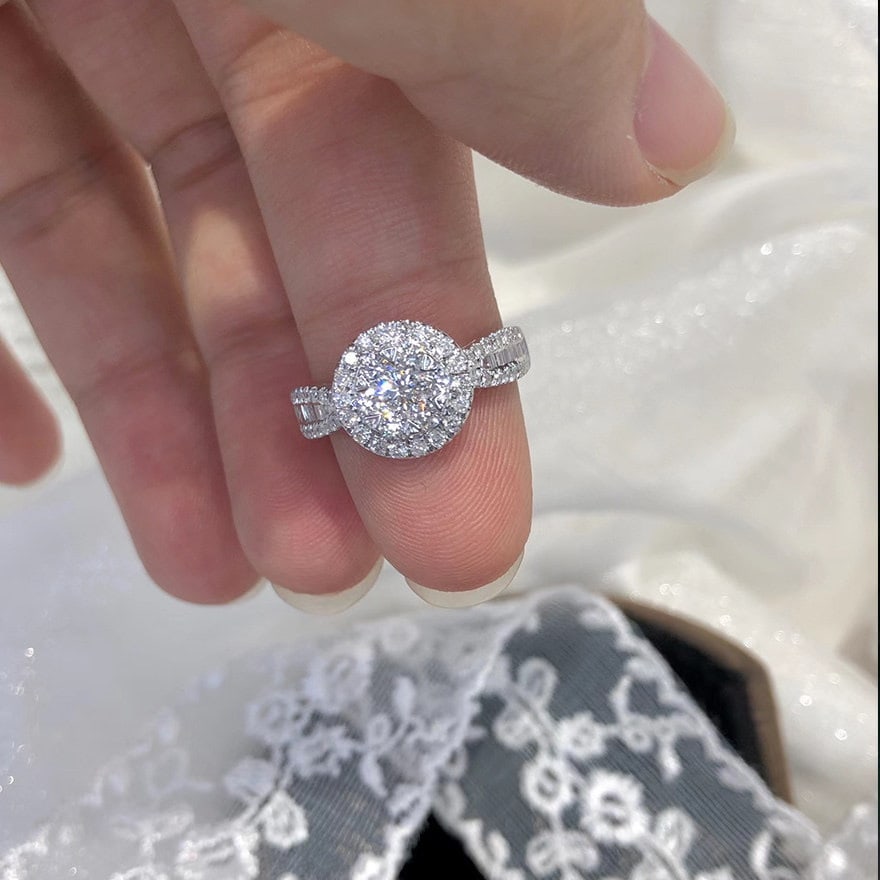 14k Gold 1 Ct Natural H Diamond Ring - 2