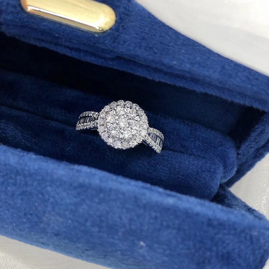 14k Gold 1 Ct Natural H Diamond Ring - 3