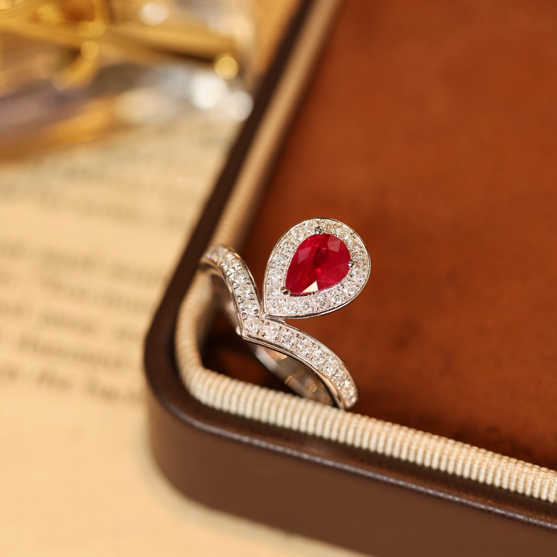 14k Gold 1.49 Ctw Vivid Red Natural Ruby & Diamond Ring - 2