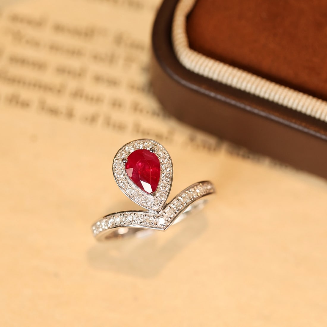 14k Gold 1.49 Ctw Vivid Red Natural Ruby & Diamond Ring - 6