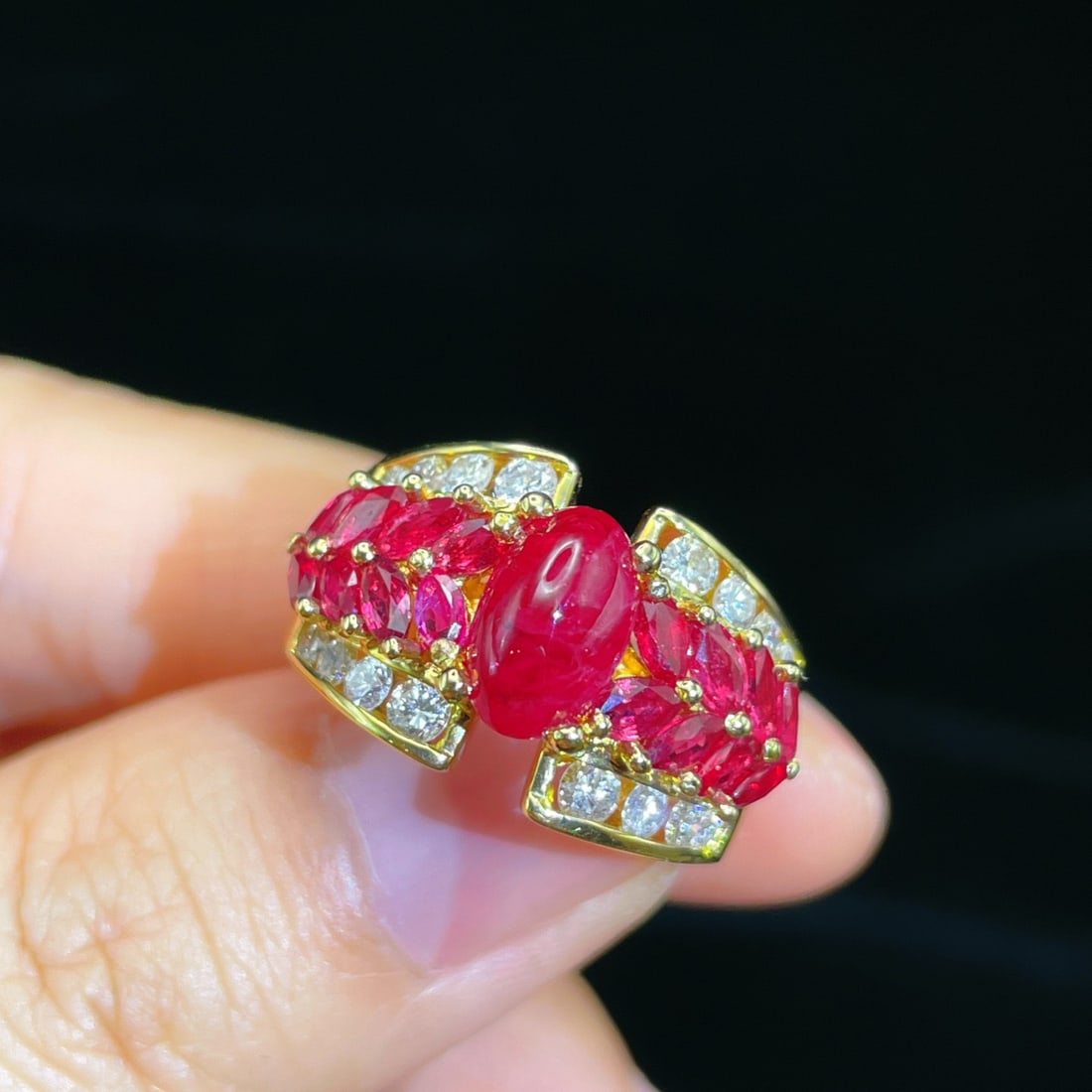 14k Gold 2.44 Ctw Natural Ruby & Ruby Ring - 3