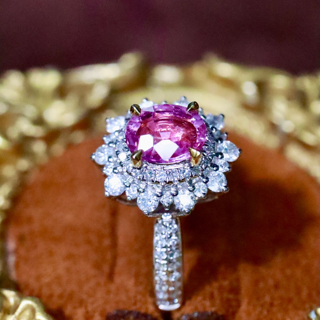 14k Gold 1.19 Ctw Natural Sapphire & Diamond Ring - 2