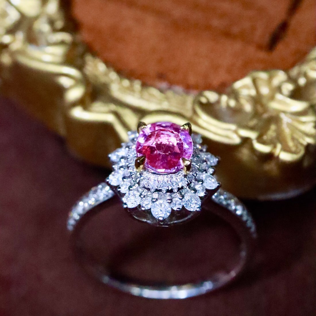 14k Gold 1.19 Ctw Natural Sapphire & Diamond Ring - 4