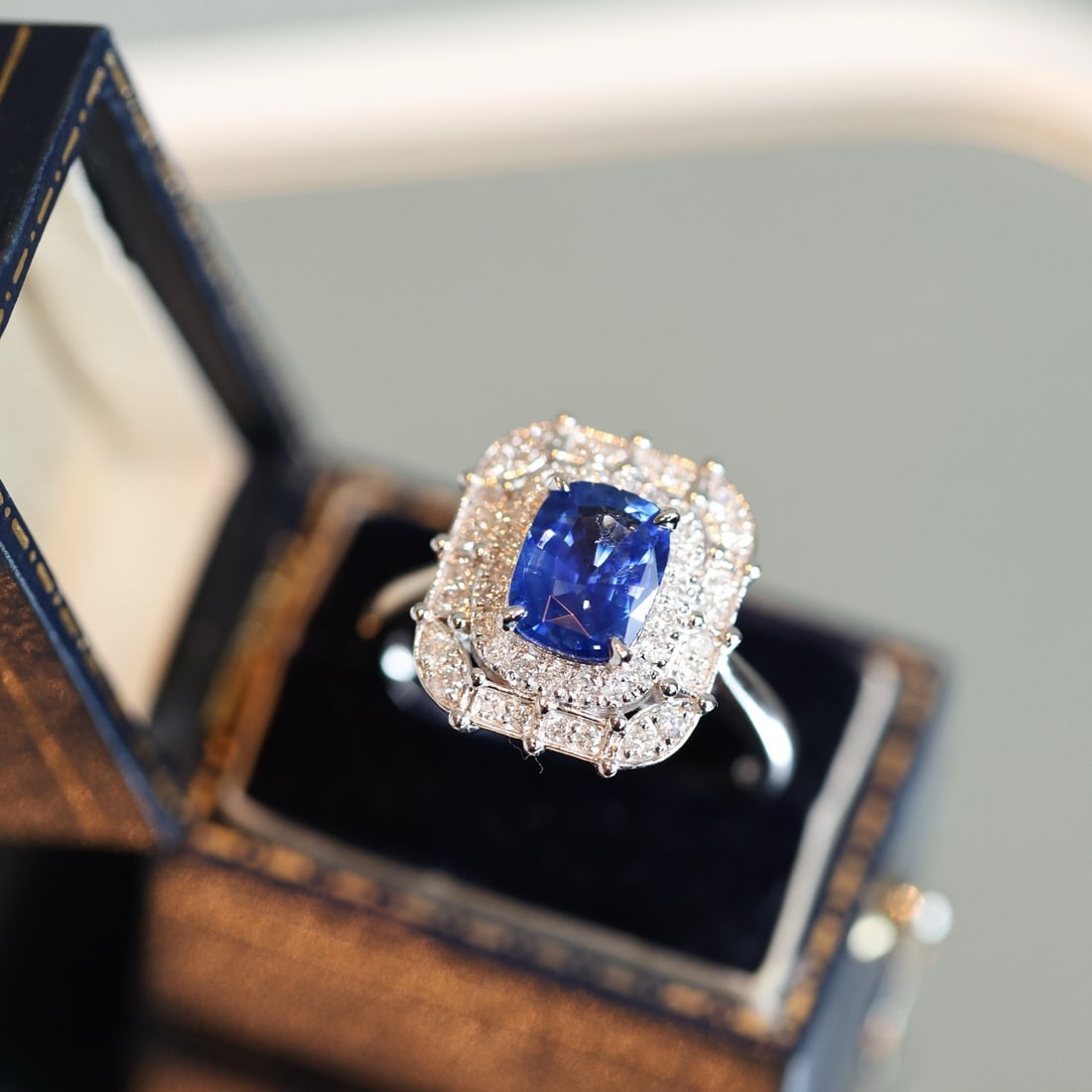 14k Gold 2.01 Ctw Natural Sapphire & Diamond Ring - 2