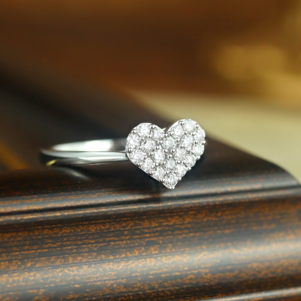 14k Gold 0.25 Ct Natural H Diamond Ring - 2