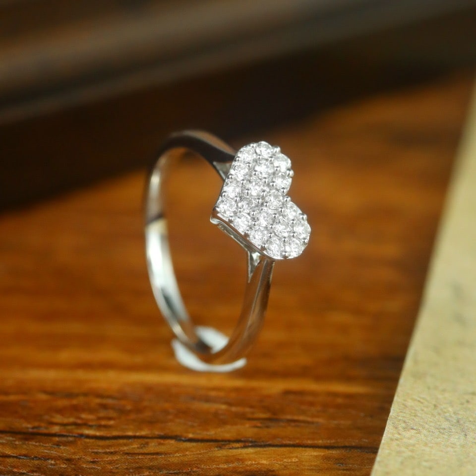 14k Gold 0.25 Ct Natural H Diamond Ring - 3