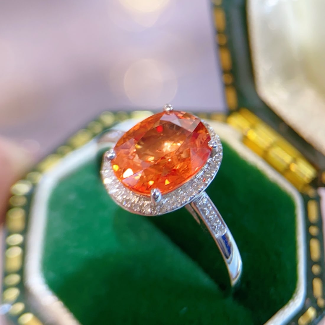 14k Gold 2.92 Ctw Natural Sapphire & Diamond Ring - 4