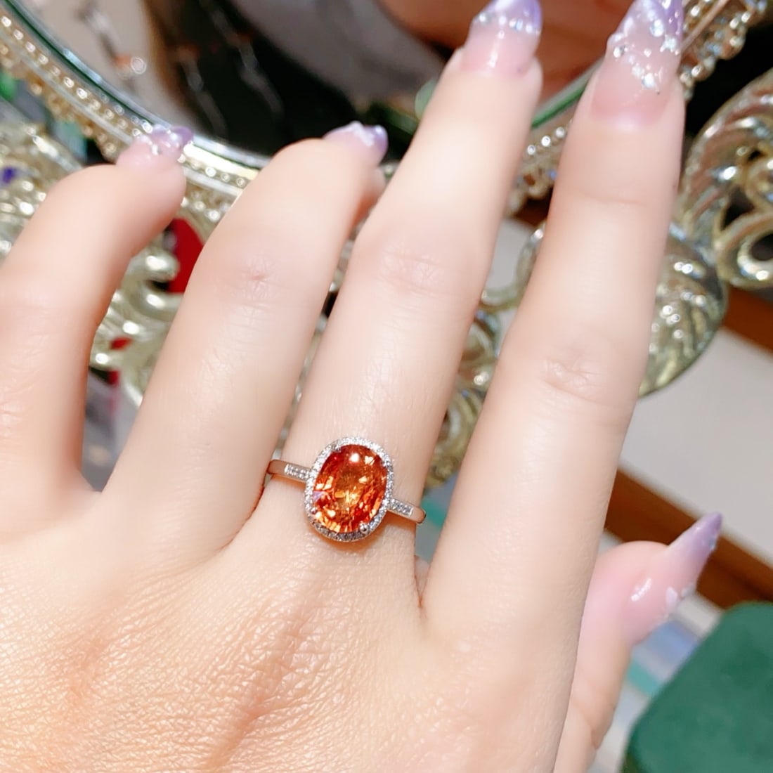 14k Gold 2.92 Ctw Natural Sapphire & Diamond Ring - 6