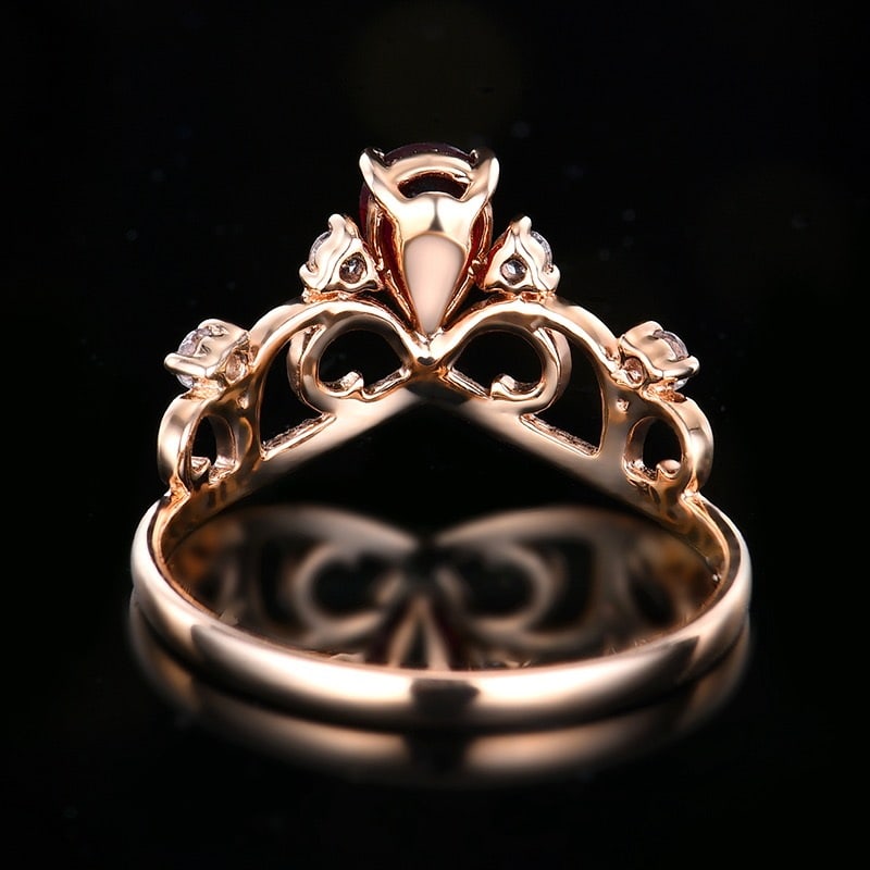 14k Gold 0.49 Ct Natural Ruby & Sapphire Ring - 5