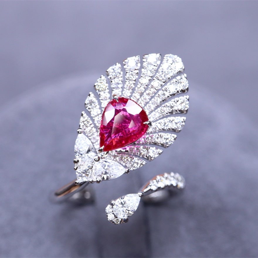 14k Gold 1.77 Ctw Natural Ruby & Diamond Ring - 3