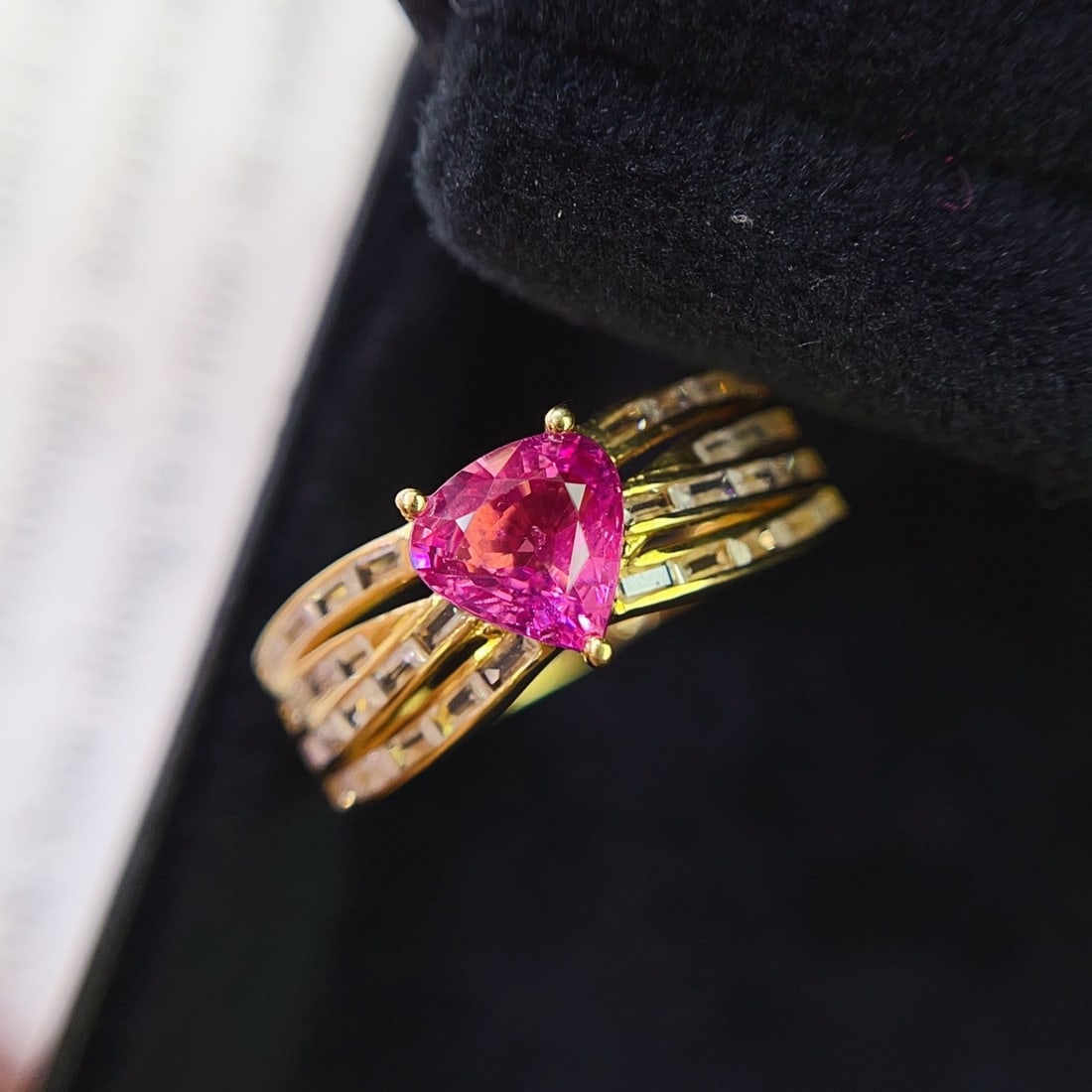 14k Gold 1.10 Ct Natural Ruby & Sapphire Ring - 5