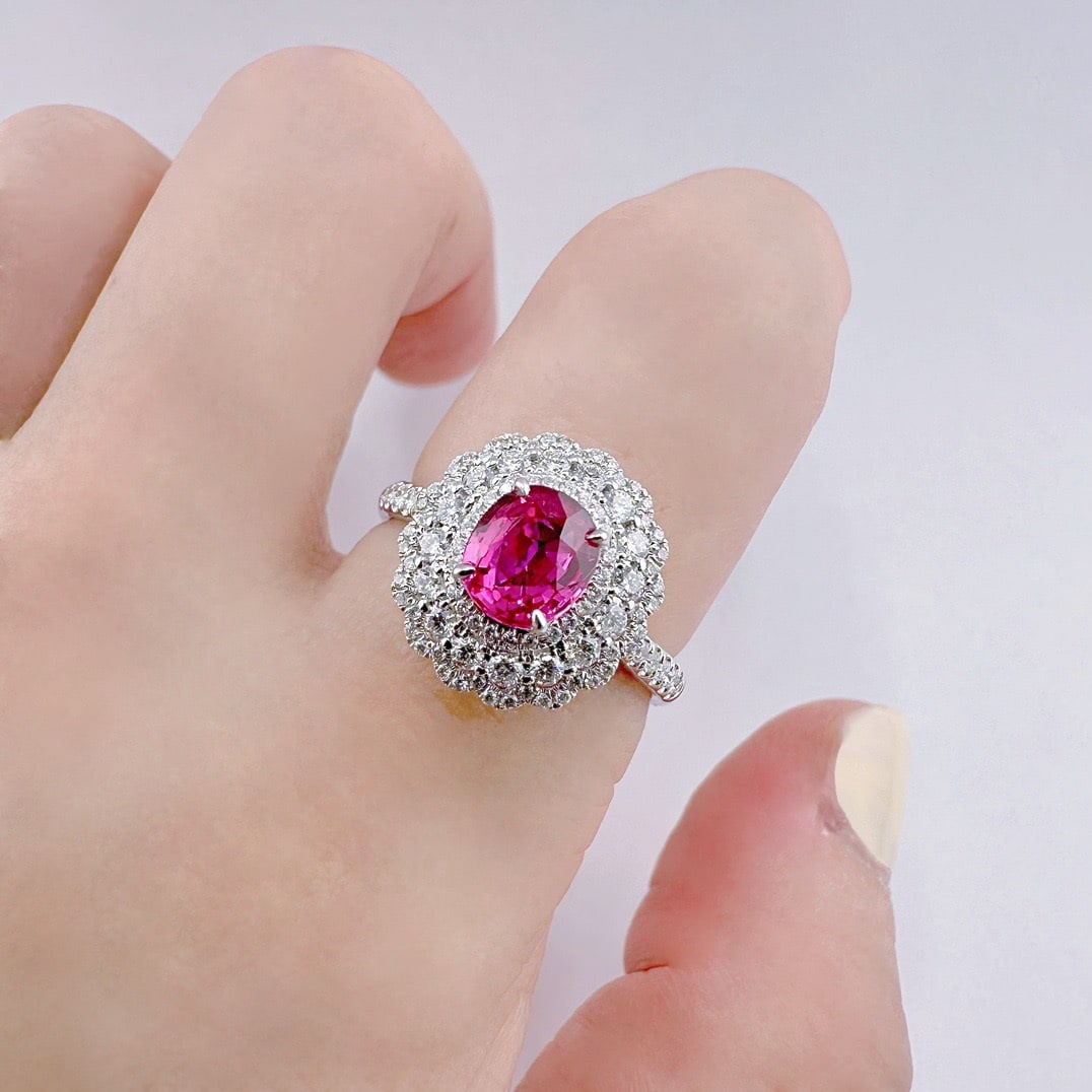 14k Gold 1.78 Ctw Natural Ruby & Diamond Ring - 4