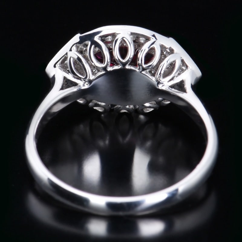 14k Gold 1.39 Ctw Natural Ruby & Diamond Ring - 4