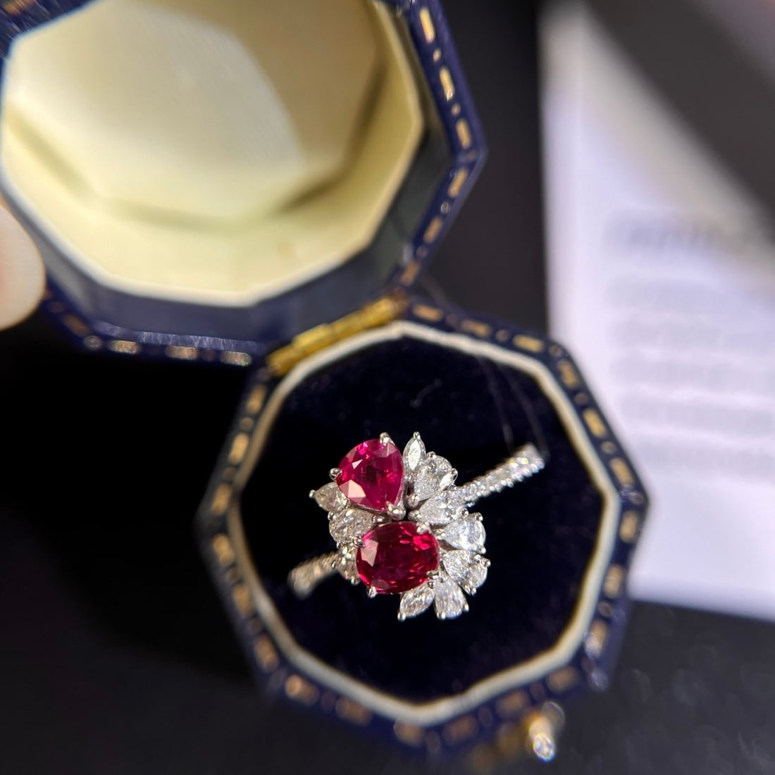 14k Gold 1.40 Ctw Natural Ruby & Diamond Ring: Ref:231122306 // gold content:14k gold // ring size:7. 25us // // main gemstone:ruby // shape:multiple // carat weight:0. 85ct // color:red // treatment:natural // // adjacent gemstone 2 : diamond //