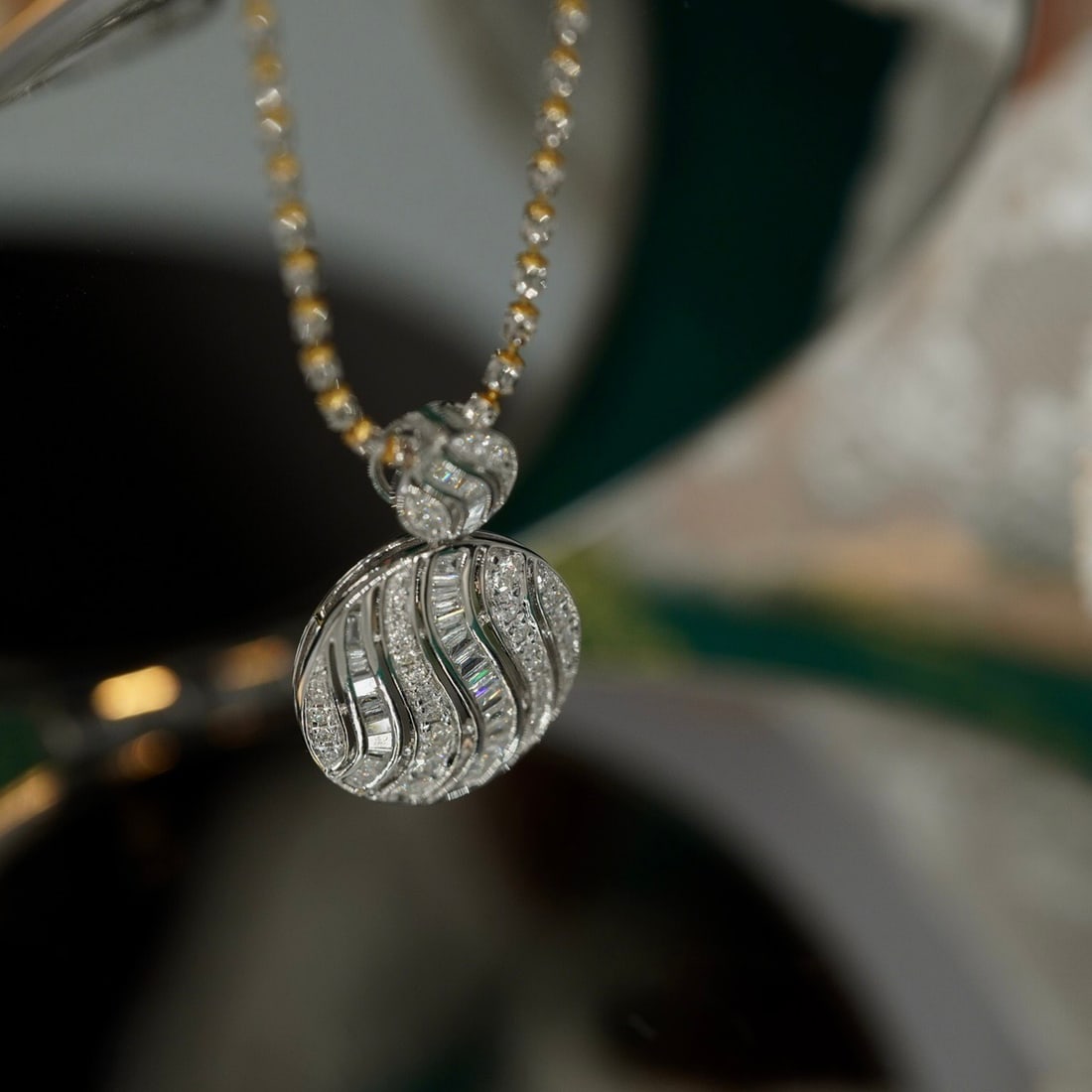 14k Gold 0.38 Ct Natural H Diamond Pendant( Without Chain ) - 2