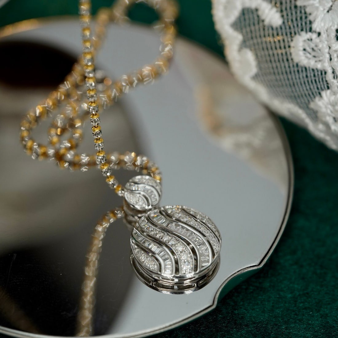 14k Gold 0.38 Ct Natural H Diamond Pendant( Without Chain ) - 3