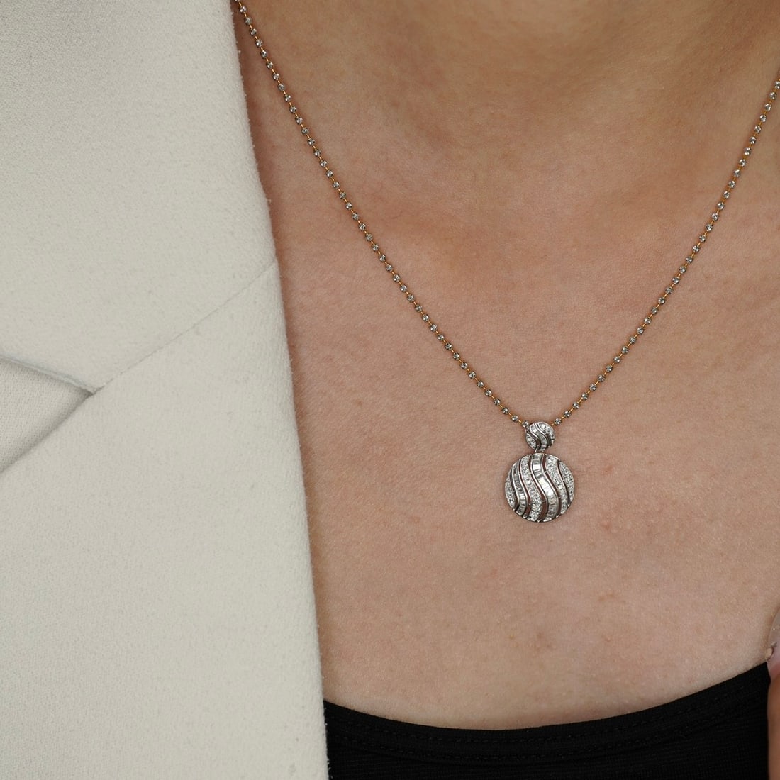 14k Gold 0.38 Ct Natural H Diamond Pendant( Without Chain ) - 5