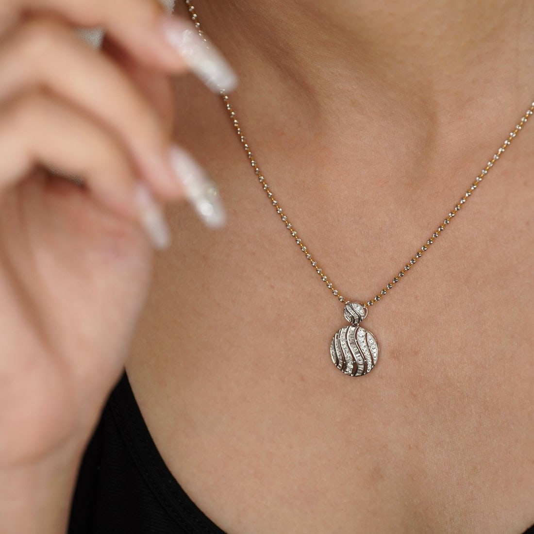 14k Gold 0.38 Ct Natural H Diamond Pendant( Without Chain ) - 6