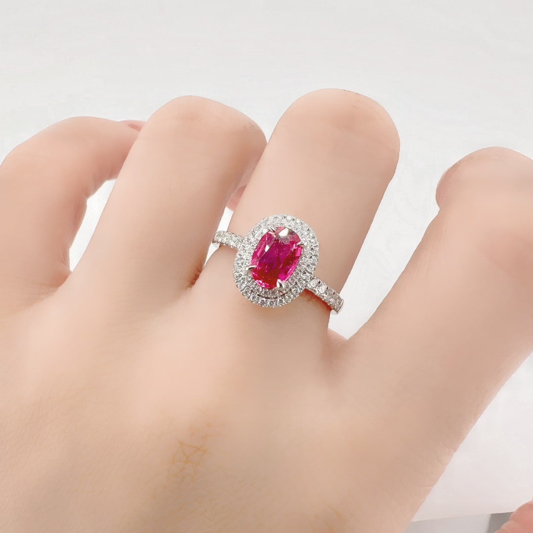 14k Gold 1.38 Ctw Natural Ruby & Diamond Ring - 4