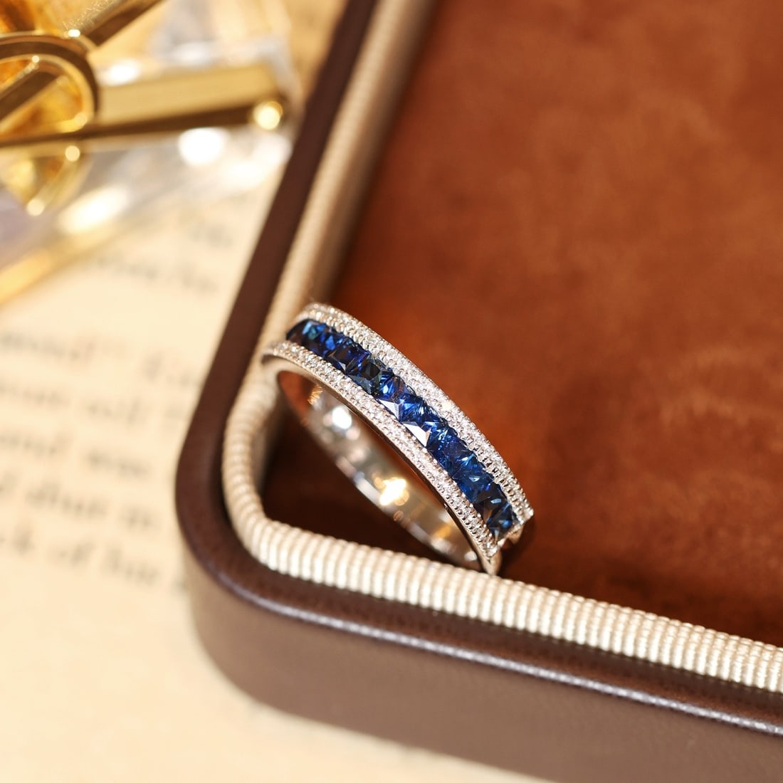 14k Gold 1.18 Ctw Natural Sapphire & Diamond Ring - 2