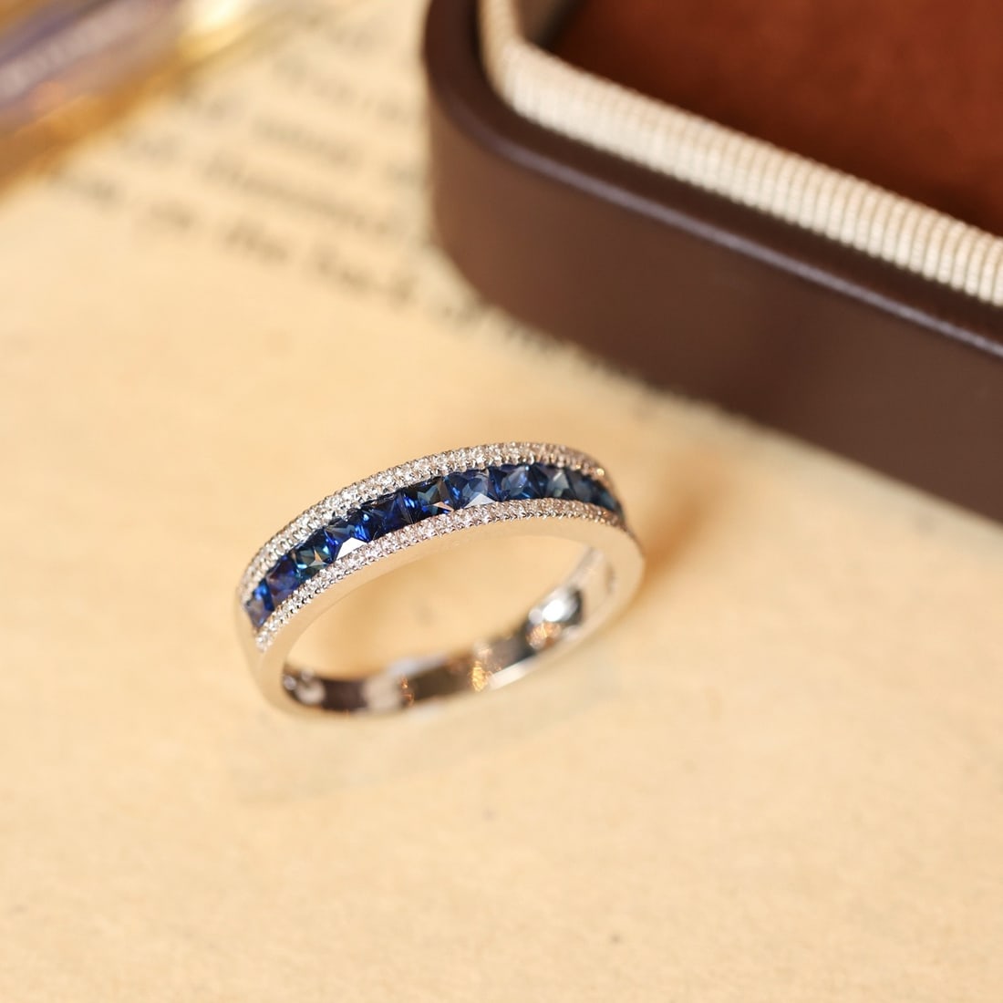 14k Gold 1.18 Ctw Natural Sapphire & Diamond Ring - 6