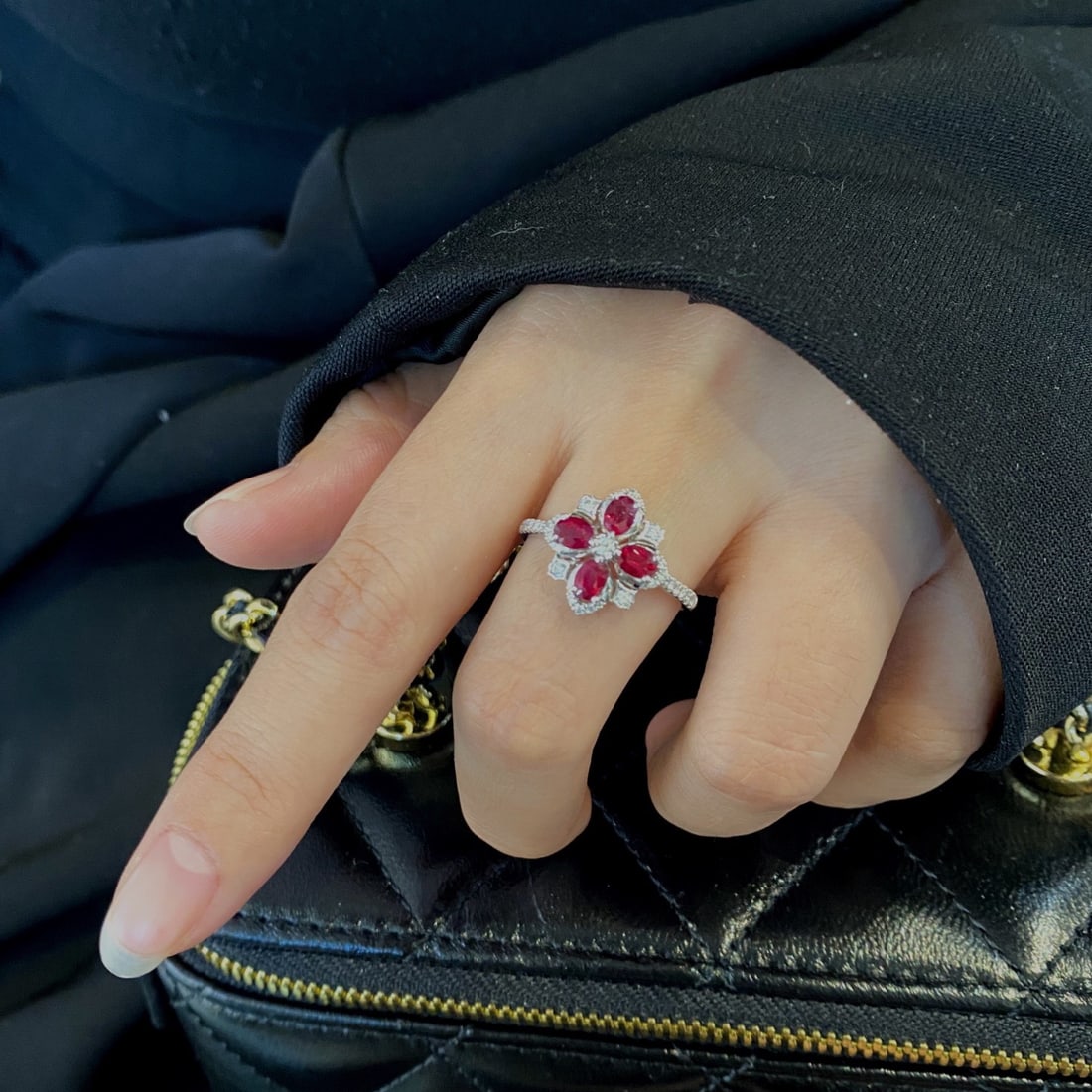 14k Gold 1.27 Ctw Natural Ruby & Diamond Ring - 2