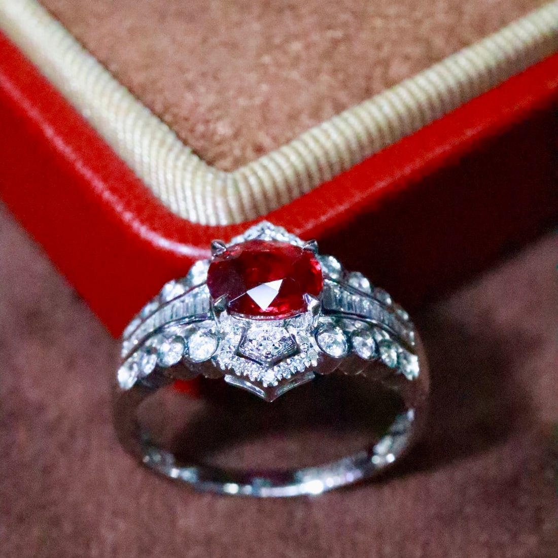 14k Gold 1.44 Ctw Natural Ruby & Diamond Ring - 4