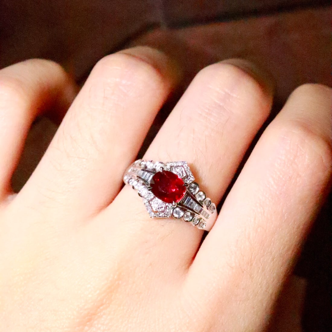 14k Gold 1.44 Ctw Natural Ruby & Diamond Ring - 5