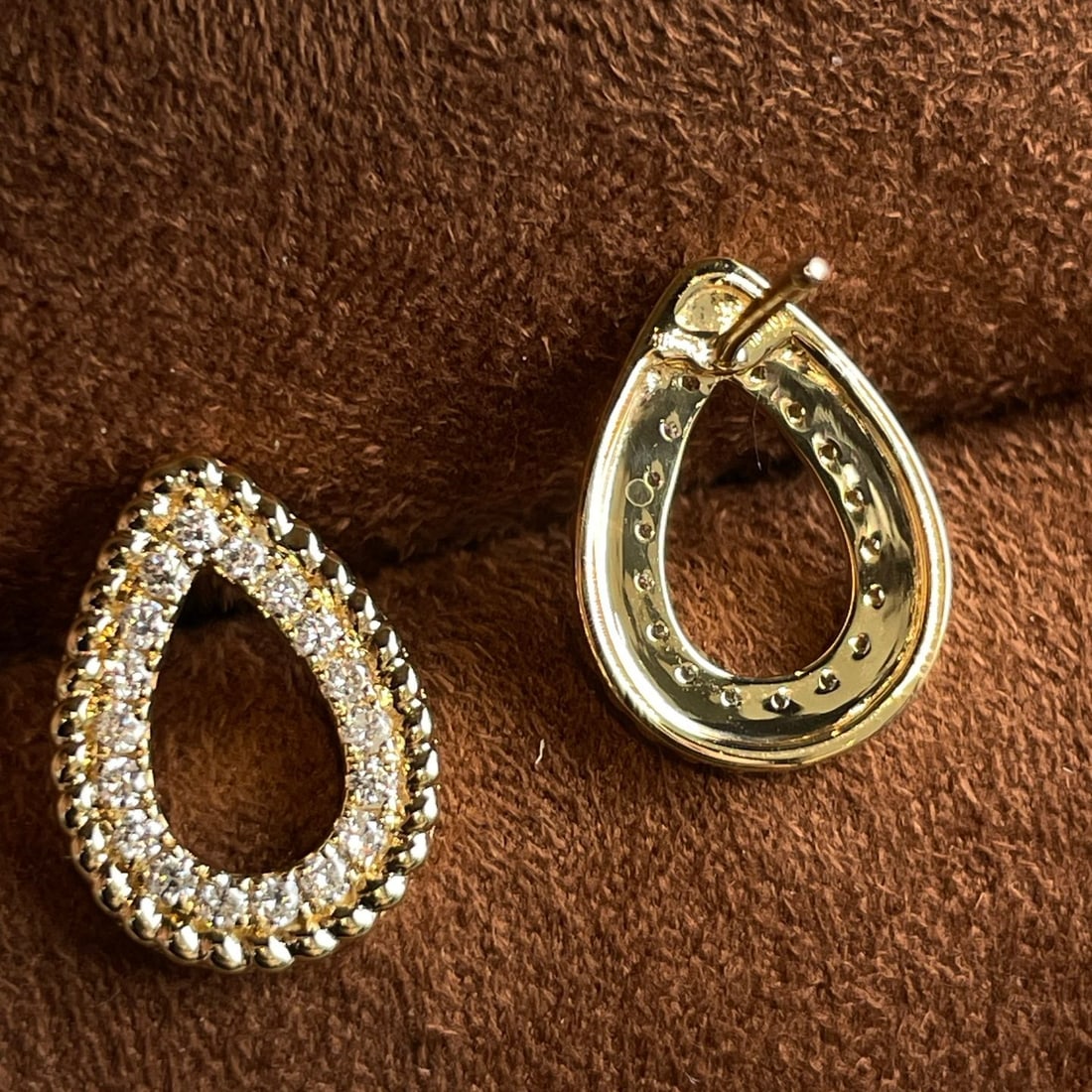 14k Gold 0.38 Ct Natural H Diamond Earrings - 2