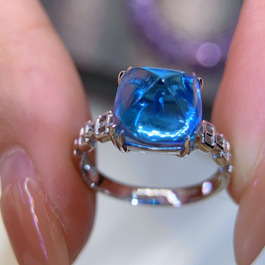 14k Gold 6.2 Ct Natural Topaz Ring - 5