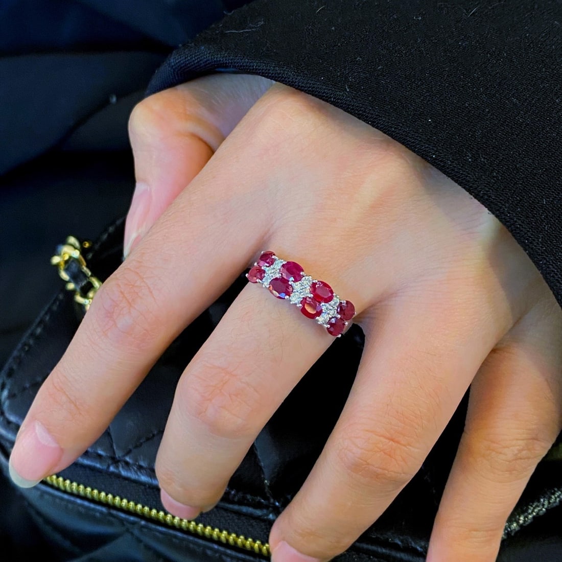 14k Gold 1.87 Ctw Natural Ruby & Diamond Ring - 4