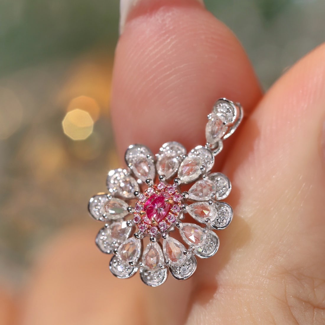 14k Gold 0.40 Ctw Natural Pink Diamond & Diamond Earrings - 6