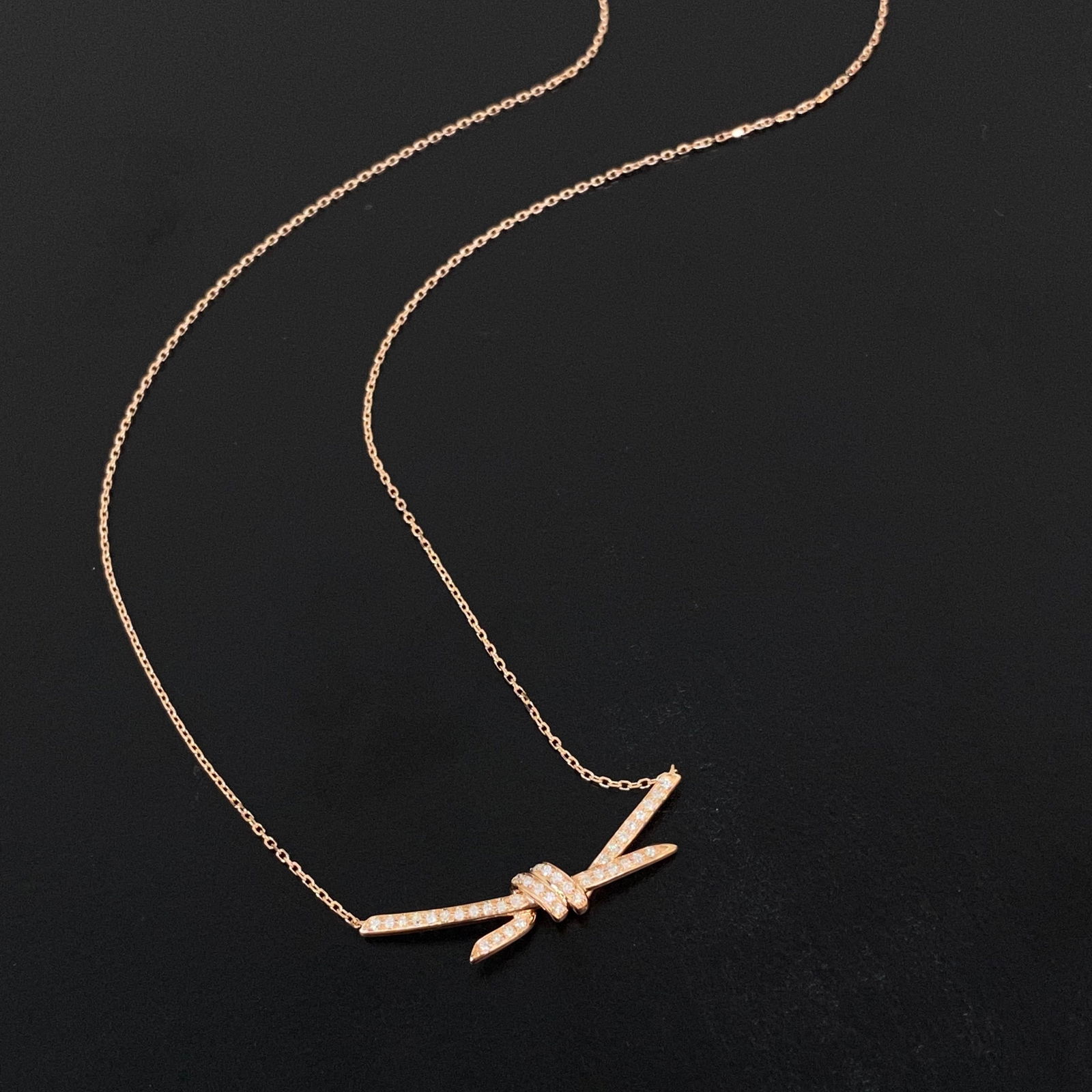 14k Gold 0.14 Ct Natural H Diamond Necklace - 2