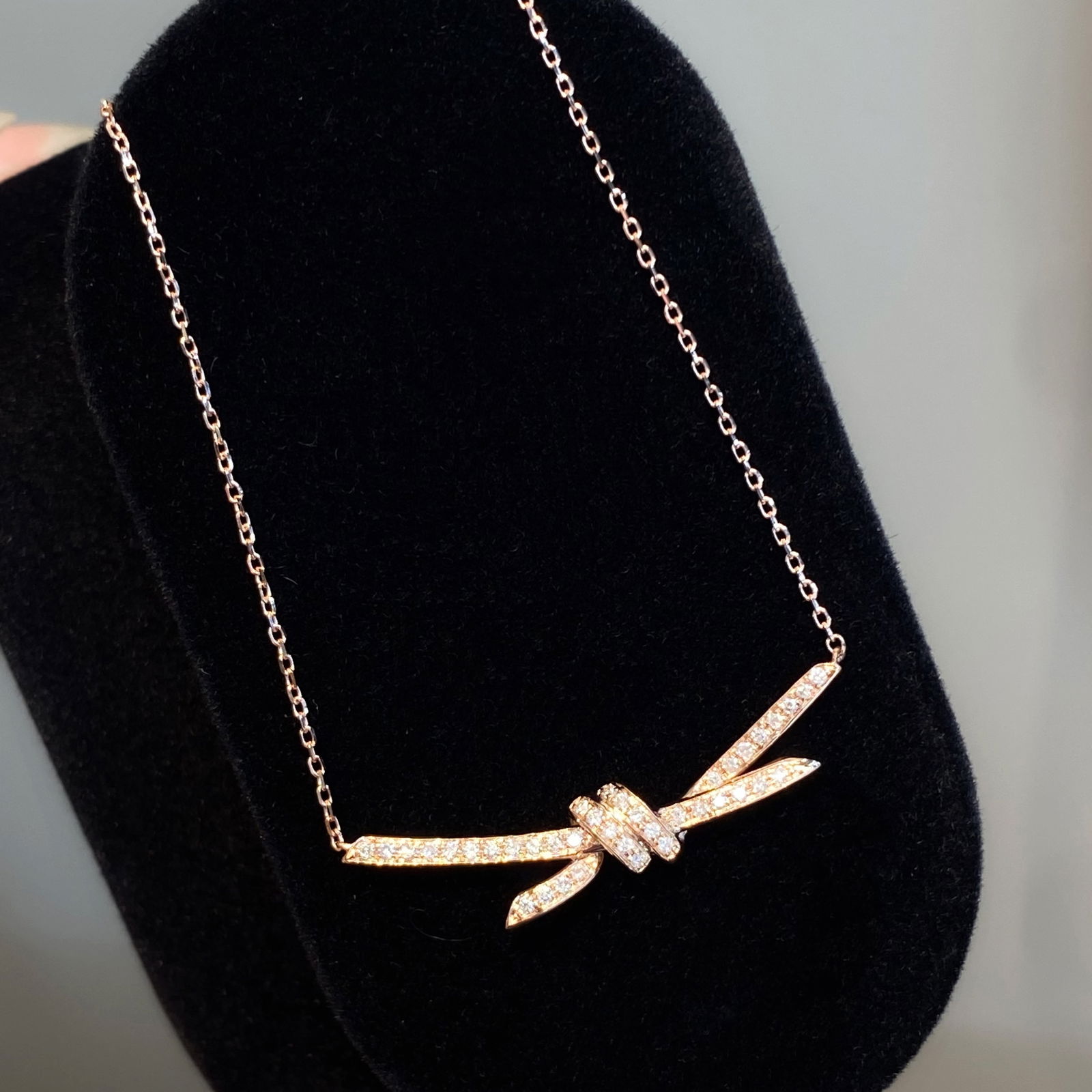 14k Gold 0.14 Ct Natural H Diamond Necklace - 4