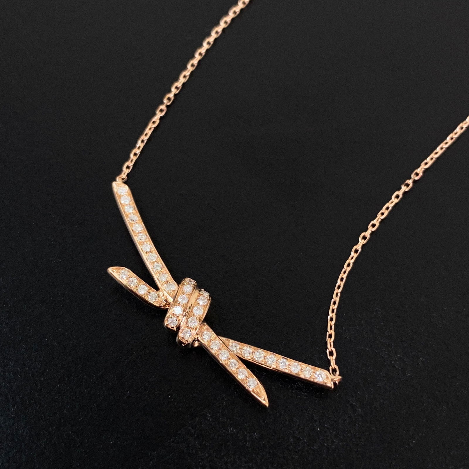 14k Gold 0.14 Ct Natural H Diamond Necklace - 7