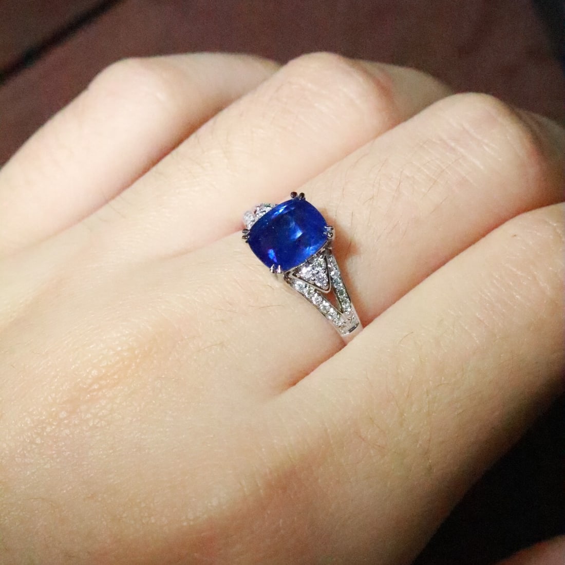 14k Gold 2.12 Ctw Natural Sapphire & Diamond Ring - 5