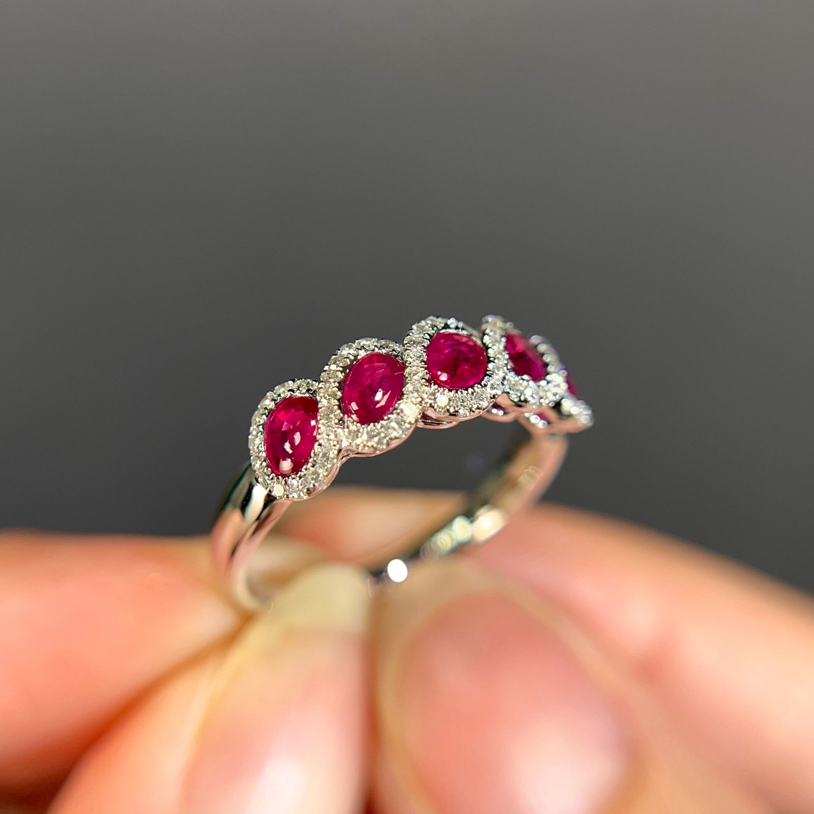 14k Gold 1.30 Ctw Natural Ruby & Diamond Ring - 5